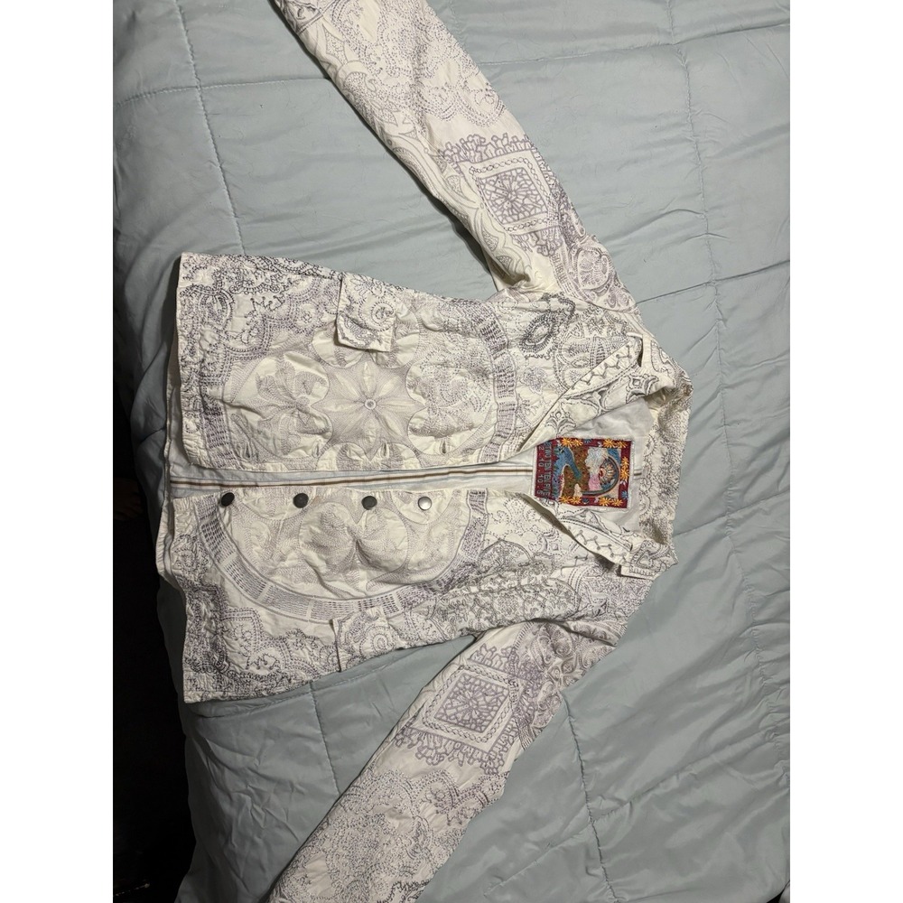 BIYA Johnny Was Two Ten Ten Five 2.10.10.5 Embroidered Paisley Jacket Women's L